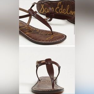 Sam Edelman Gigi Maple Bourbon Leather Sandals
